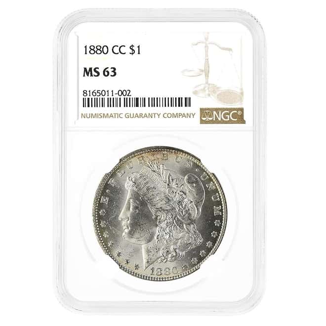 1880-CC Morgan Silver Dollar $1 NGC MS 63