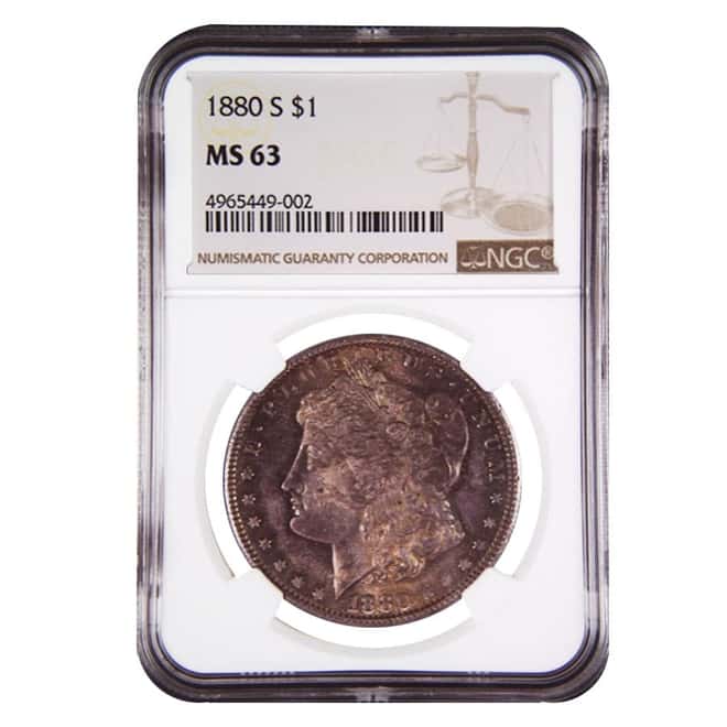 1880 S Silver Morgan Dollar NGC MS 63