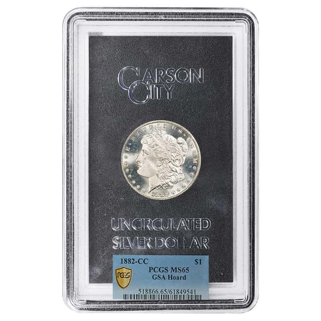 1882-CC Morgan Silver Dollar $1 GSA PCGS MS 65