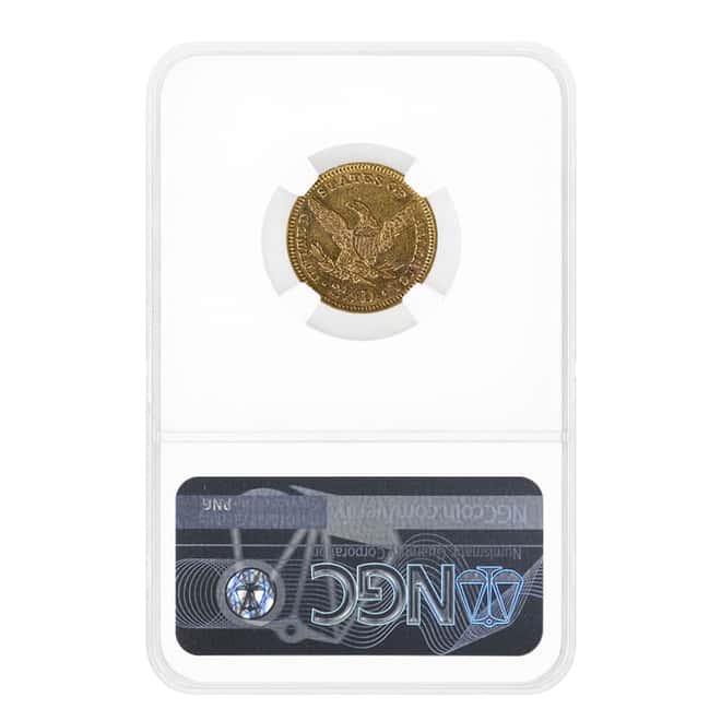 1882 $2.5 Liberty Head Quarter Eagle Gold Coin NGC AU Details