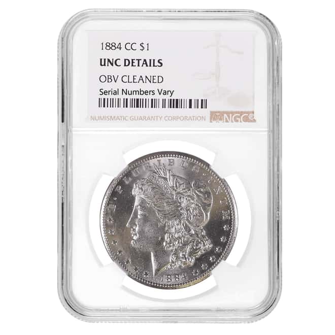 1884-CC Morgan Silver Dollar $1 NGC UNC Details