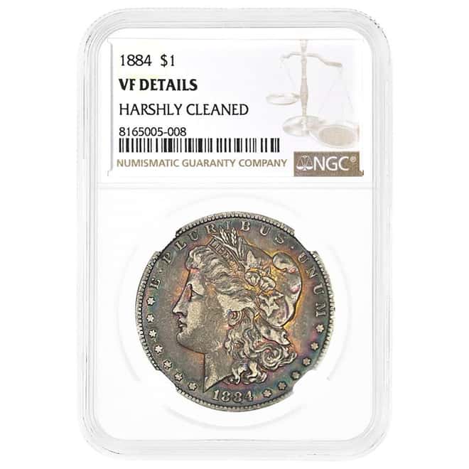 1884 Morgan Silver Dollar $1 NGC VF Details (Toned)