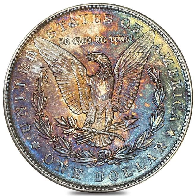 1886 Morgan Silver Dollar $1 BU Toned