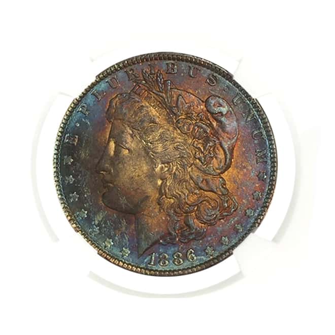 1886 Morgan Silver Dollar $1 NGC MS 61