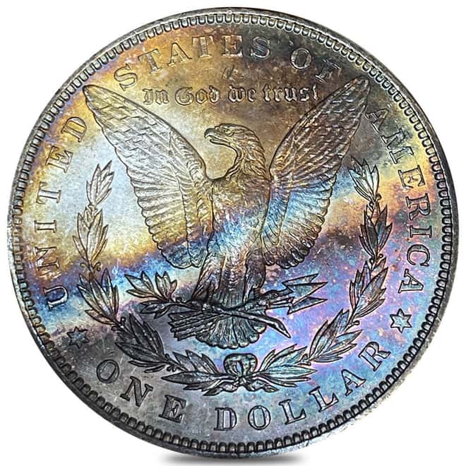 1887 Morgan Silver Dollar $1 BU Toned
