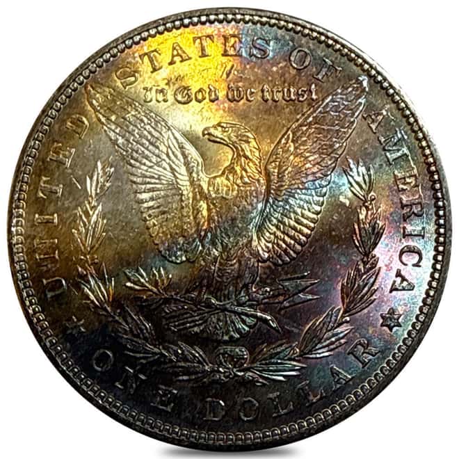 1887 Morgan Silver Dollar $1 BU Toned
