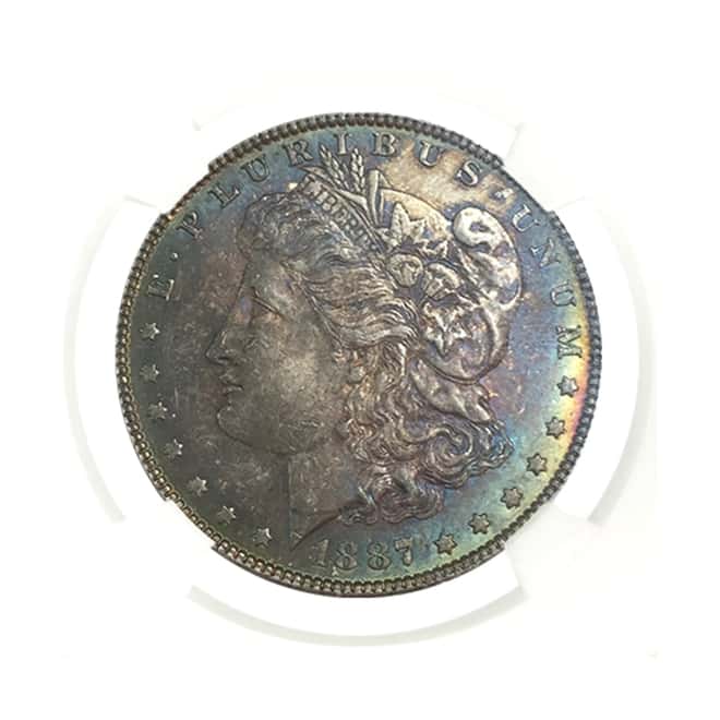 1887 Morgan Silver Dollar $1 NGC MS 62
