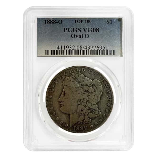 1888-O Morgan Silver Dollar $1 Oval O Top 100 VAM PCGS VG 8