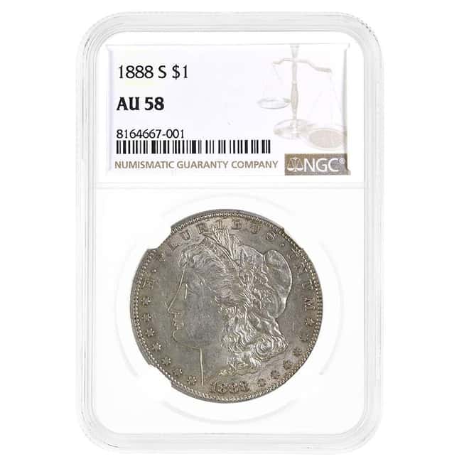 1888-S Morgan Silver Dollar $1 NGC AU 58