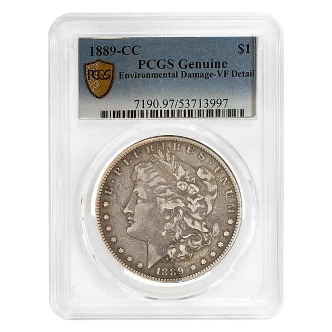 1889-CC Morgan Silver Dollar $1 PCGS VF Detail