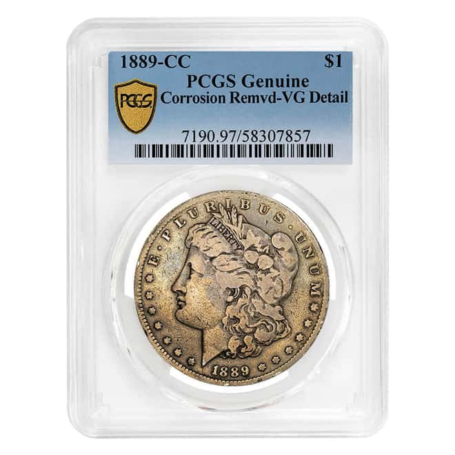 1889-CC Morgan Silver Dollar $1 PCGS VG Detail