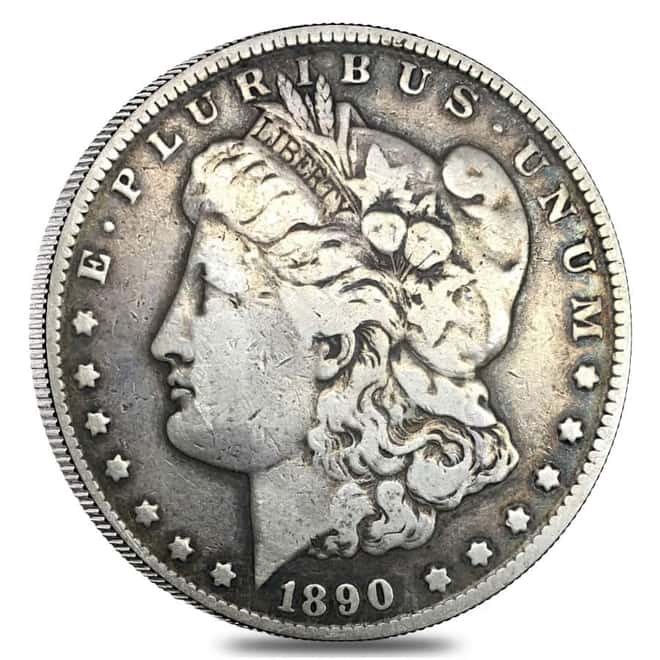 1890-CC Silver Morgan Dollar Fine