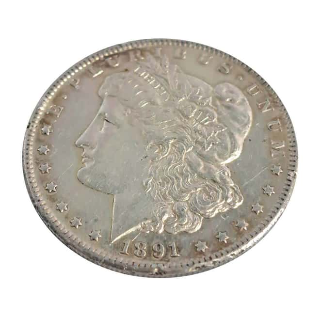 1891-CC Morgan Silver Dollar $1 AU Almost Uncirculated