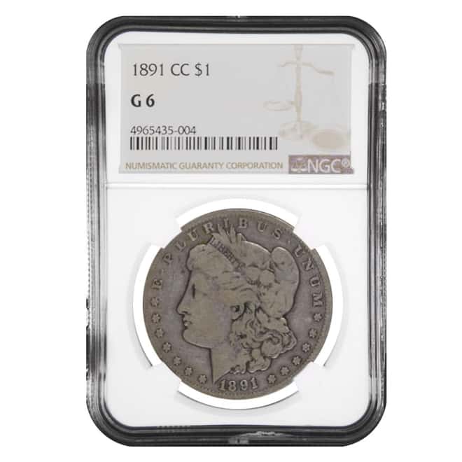 1891-CC Silver Morgan Dollar NGC G 6