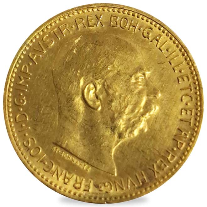 1892-1915 Austria 20 Corona Gold Coin Scruffy (Random Year)