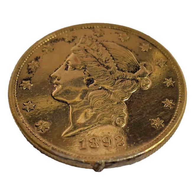 1892-CC $20 Liberty Head Double Eagle Gold Coin Ex-Jewelry