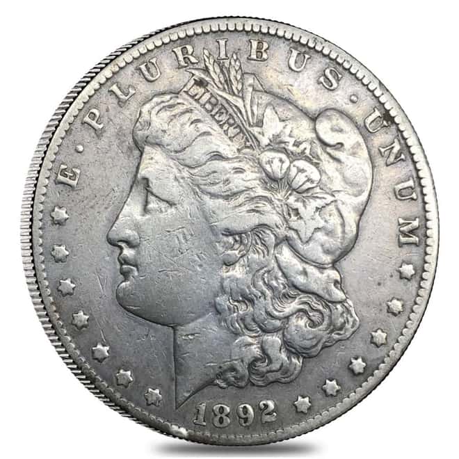 1892-CC Silver Morgan Dollar VF (Cleaned)