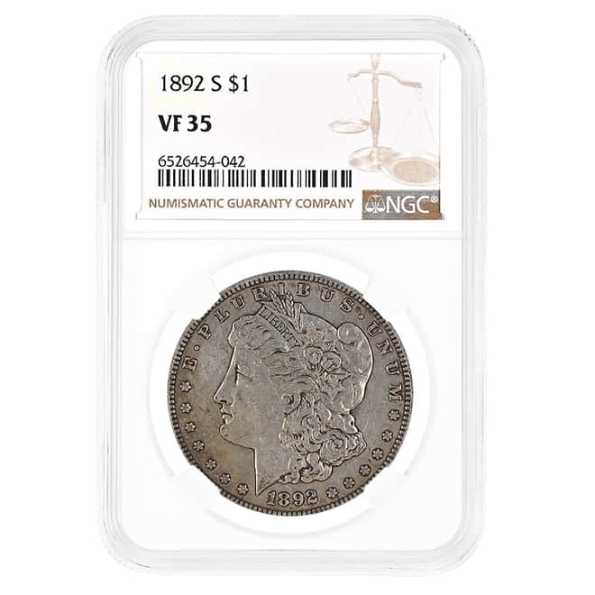 1892-S Morgan Silver Dollar $1 NGC VF 35