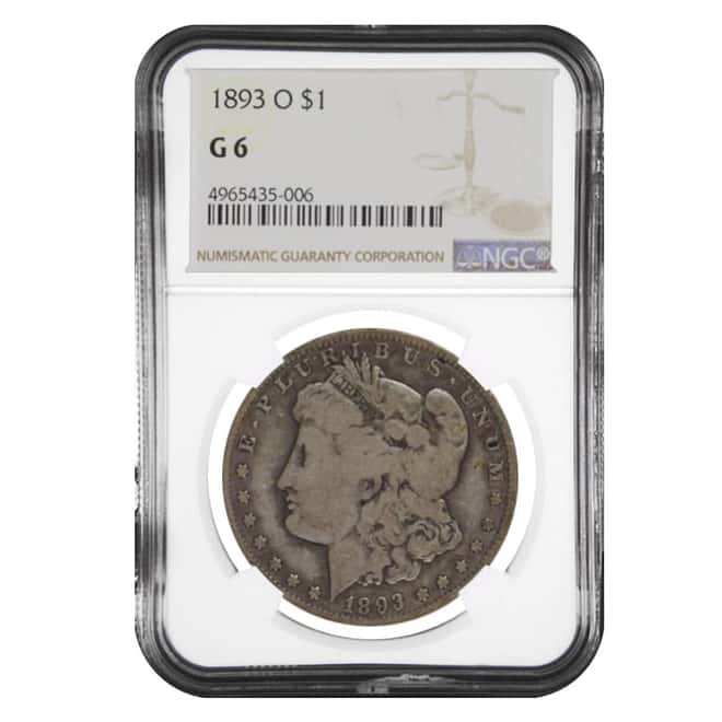 1893-O Silver Morgan Dollar NGC G 6