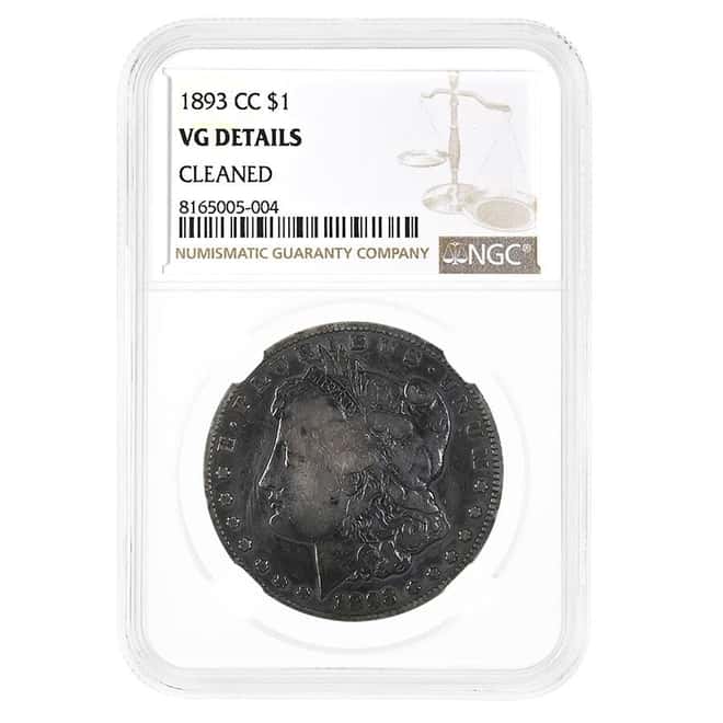 1893-CC Morgan Silver Dollar $1 NGC VG Details