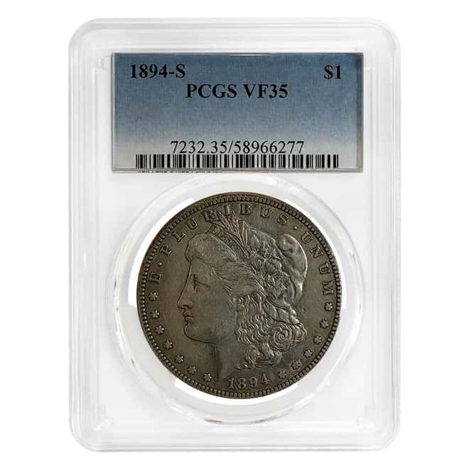 1894-S Morgan Silver Dollar $1 PCGS VF 35