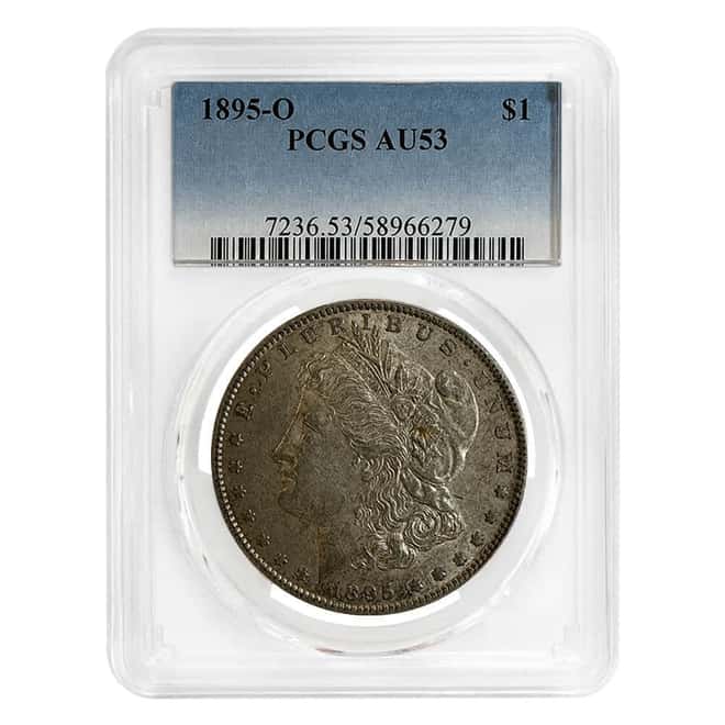 1895-O Morgan Silver Dollar $1 PCGS AU 53