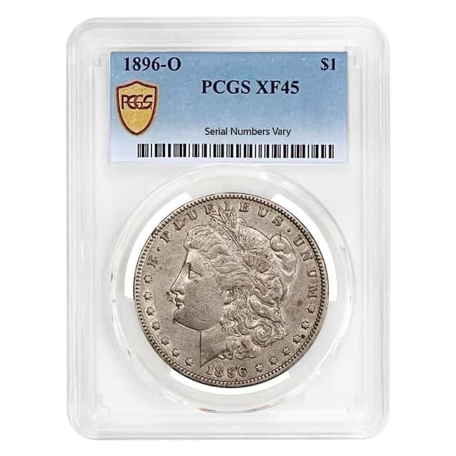 1896 O Morgan Silver Dollar $1 PCGS XF 45