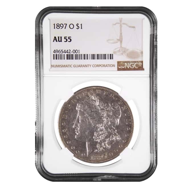 1897-O Silver Morgan Dollar NGC AU 55