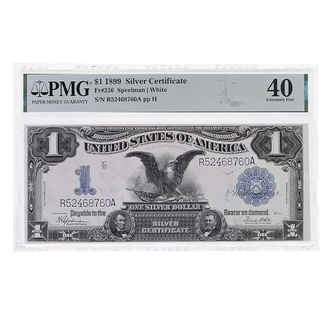 1899 $1 Silver Certificate Black Eagle Fr. 236 PMG XF 40