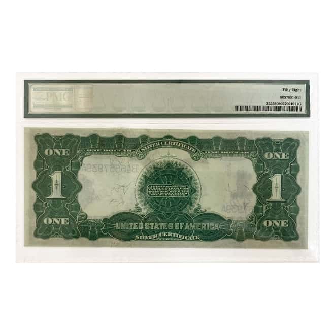 1899 $1 Silver Certificate Currency Note Teehee Burke PMG AU 58