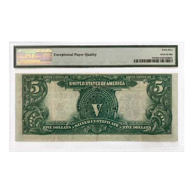 1899 $5 Silver Certificate Currency Note PMG XF 45 EPQ