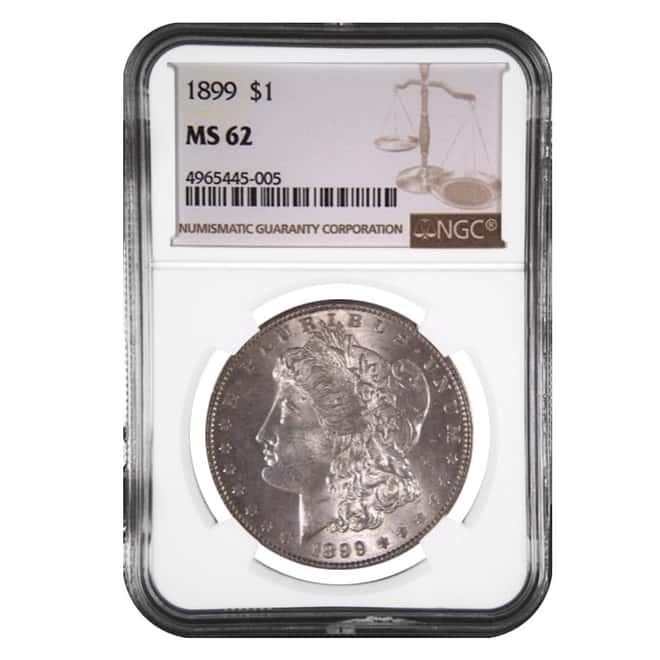 1899 Silver Morgan Dollar NGC MS 62