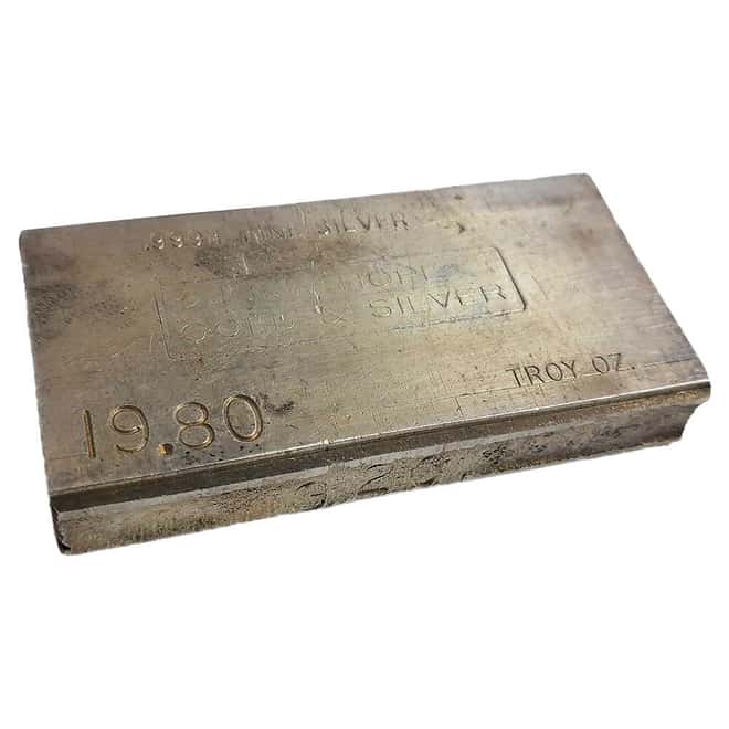 19.80 oz New Hope Gold & Silver Vintage Silver Bar .999+ Fine