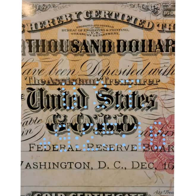1900 $10,000 Gold Certificate Currency Note Washington DC PCGS CU 64