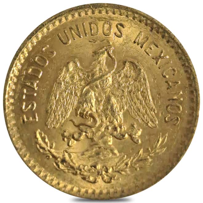 1905 Mexico 10 Pesos Gold Coin Avg Circ