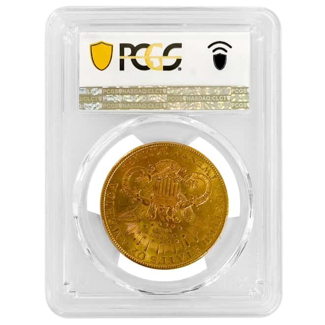 1907 $20 Liberty Head Double Eagle Gold Coin PCGS MS 62