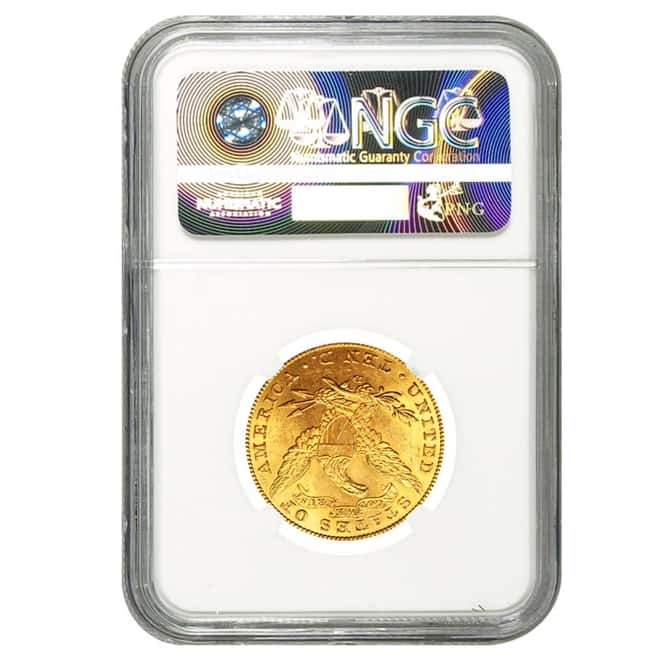 1907 D $10 Gold Liberty Head Eagle Coin NGC AU 58
