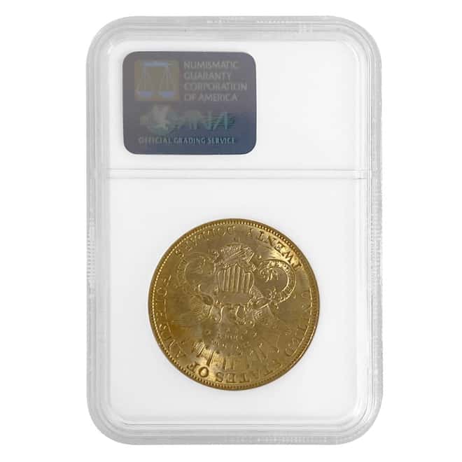 1907 D $20 Liberty Head Double Eagle Gold Coin NGC MS 62