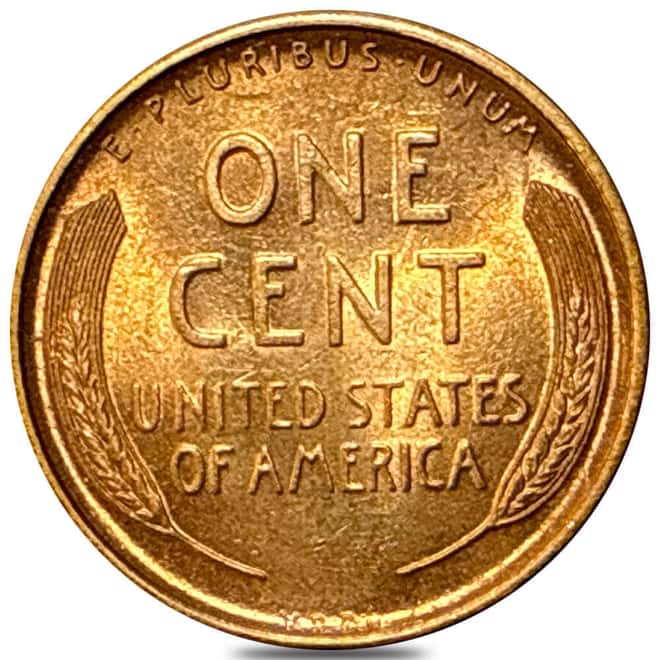 1909 VDB Lincoln Wheat Penny 1 Cent BU Red