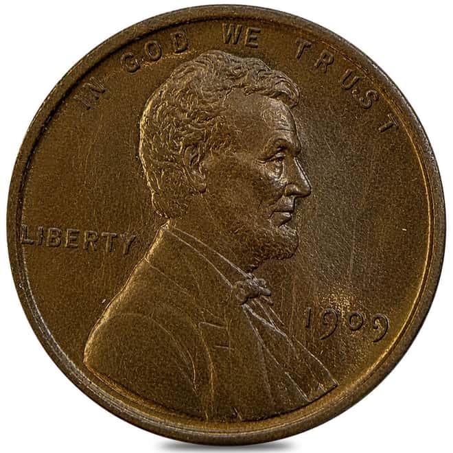 1909 VDB Lincoln Wheat Penny 1 Cent BU Red/Brown