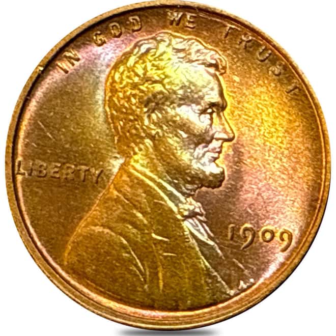 1909 VDB Lincoln Wheat Penny 1 Cent BU Red