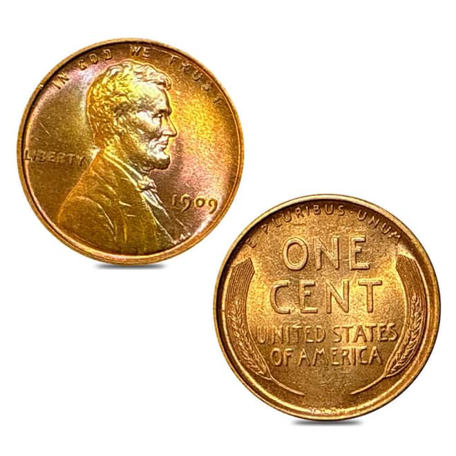 1909 VDB Lincoln Wheat Penny 1 Cent BU Red