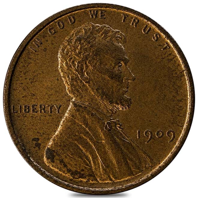 1909 Lincoln Wheat Penny 1 Cent AU