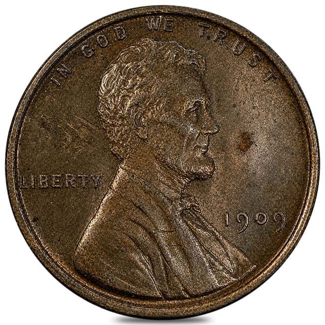 1909 Lincoln Wheat Penny 1 Cent BU Red/Brown