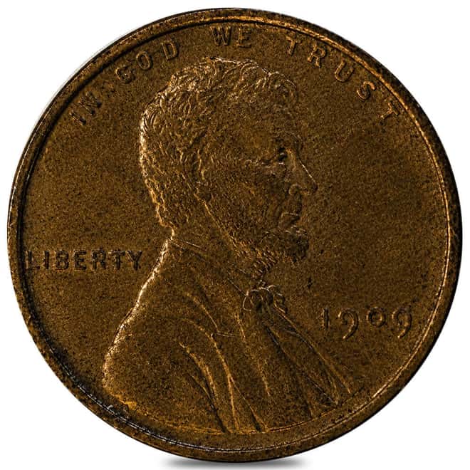 1909 Lincoln Wheat Penny 1 Cent BU Red/Brown