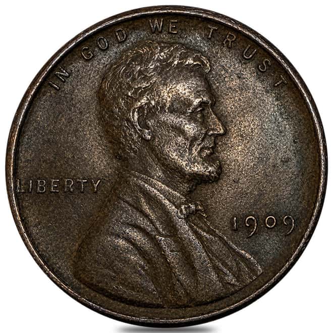1909 VDB Lincoln Wheat Penny 1 Cent AU