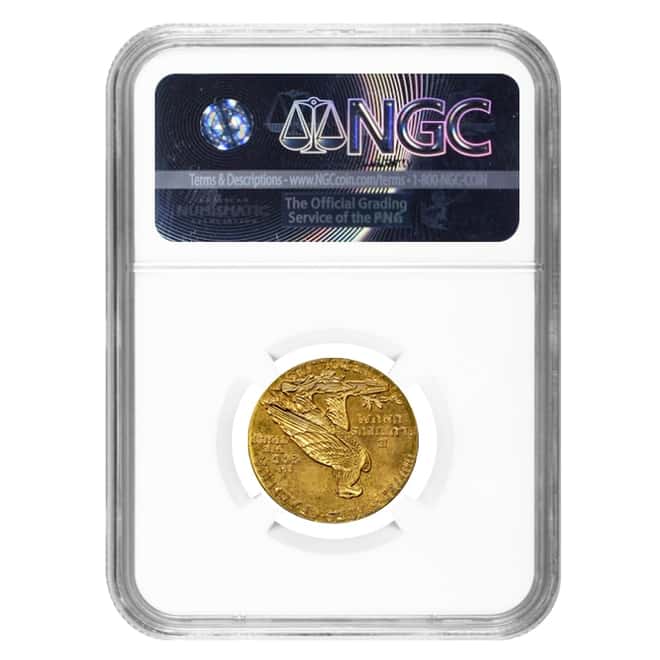 1910 D $5 Indian Head Half Eagle Gold Coin NGC MS 62