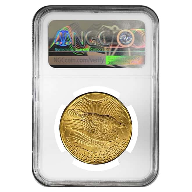 1911 D $20 Gold Saint Gaudens Double Eagle Coin NGC MS 64