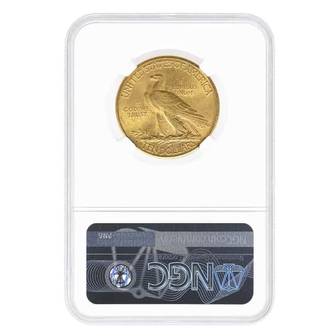 1912-S $10 Indian Head Eagle Gold Coin NGC MS 63