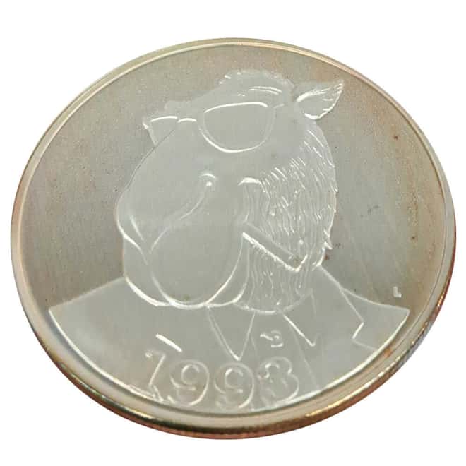 1913-1993 1 oz Camel Cigarettes Joe Camel Silver Round .999 Fine
